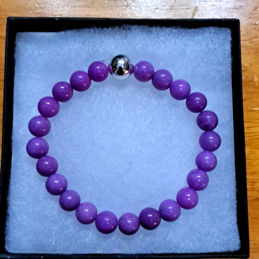 Lavender Mountain Jade Stone Bracelet